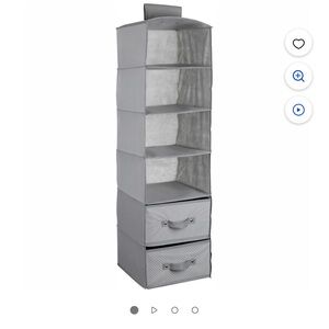 Hanging Closet Organizer with 6 shelves and 2 drawers